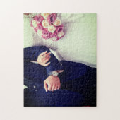 Modernes, maßgeschneidertes Hochzeitskuppel-Foto Puzzle (Vertikal)