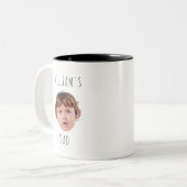 Modernes, maßgeschneidertes Kind mit Kinderbild, T Zweifarbige Tasse (Vorderseite Links)