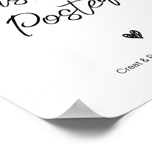 Modernes, maßgeschneidertes Poster-Zeichen Poster (Ecke)