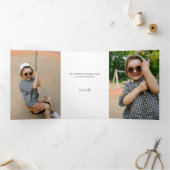 Modernes, maßgeschneidertes Weihnachtstypografie-F Dreifach Gefaltete Karte (Innenseite)