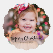 Modernes, maßgeschneidertes Weihnachtstypografie-F Ornament Karte (Vorderseite)