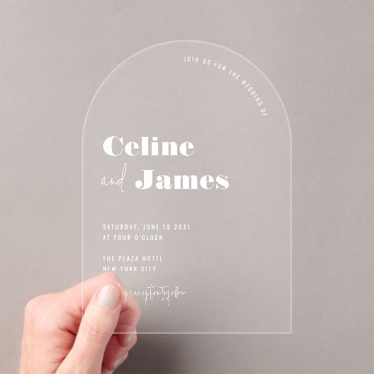 Modernes, maßgeschneidertes weißes Overlay Klare H Acryleinladungen (Insitu (Handheld))