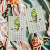Modernes Matcha Ice Cream Brautparty Einladung