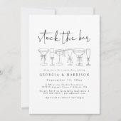 Modernes Material Die Dusche Bar Paare Einladung (Vorderseite)