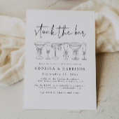 Modernes Material Die Dusche Bar Paare Einladung