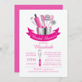 Modernes Material Die Küchen Bridal Dusche Einladu Einladung (Vorne/Hinten)