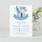 Modernes Material Die Küchen Bridal Dusche Einladu Einladung (Stehend Vorderseite)
