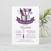 Modernes Material Die Küchen Bridal Dusche Einladu Einladung (Stehend Vorderseite)