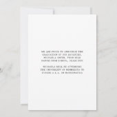 Modernes Mathematik Script Foto High School Abschl Ankündigung (Rückseite)