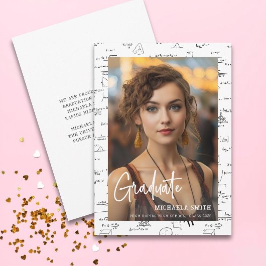 Modernes Mathematik Script Foto High School Abschl Ankündigung