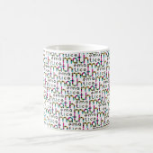 Modernes Mathematik-Typografie-Muster Kaffeetasse (Mittel)