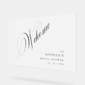 Modernes Mattiertes Brautparty Willkommen Akryllis Acrylschild (Winkel)