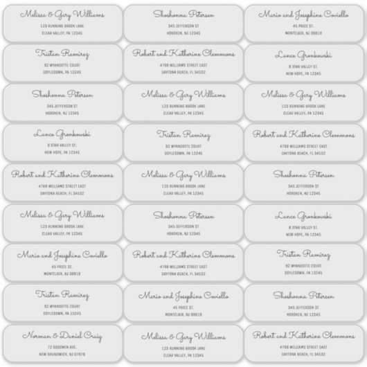 Modernes MCM Gästetikett Aufkleber (Vorderseite)