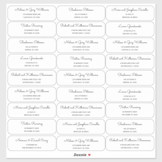 Modernes MCM Gästetikett Aufkleber (Blatt)