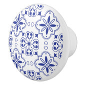 Modernes mediterranes blaues weißes, nahtloses Mus Keramikknauf (Rechts)