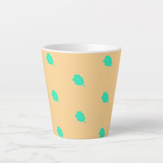 Modernes mediterranes Design Latte Tasse (Vorderseite)