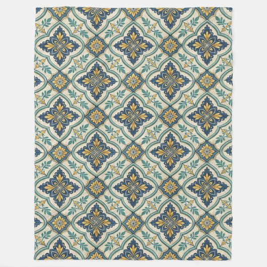 Modernes, mediterranes Küstendesign Inspiriert Fleecedecke (Vorderseite)