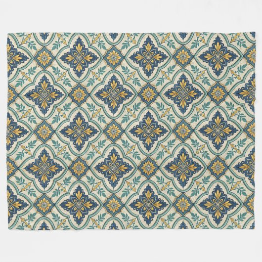 Modernes, mediterranes Küstendesign Inspiriert Fleecedecke (Vorderseite (Horizontal))