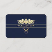 Modernes medizinisches Berufliches Monogramm Caduc Visitenkarte (Vorderseite)