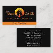Modernes medizinisches Gesundheitswesen schwarz Visitenkarte (Vorne/Hinten)