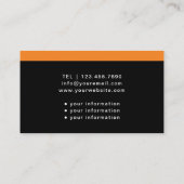 Modernes medizinisches Gesundheitswesen schwarz Visitenkarte (Rückseite)