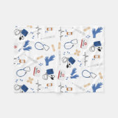 Modernes medizinisches Krankenpflegemuster Fleecedecke (Vorderseite (Horizontal))