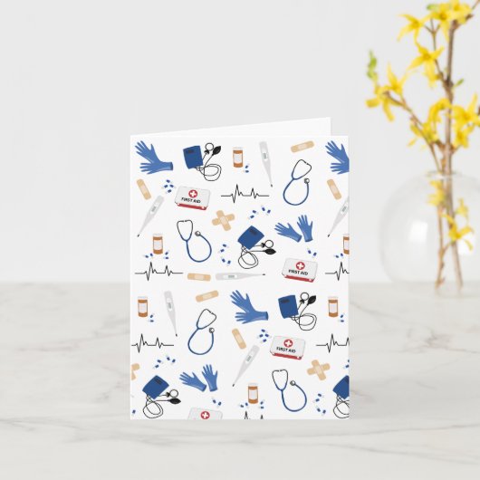 Modernes medizinisches Krankenpflegemuster Karte (Gelbe Blume)