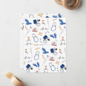 Modernes medizinisches Krankenpflegemuster Mitteilungskarte (Vorderseite/Rückseite Beispiel)