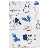 Modernes medizinisches Krankenpflegemuster Mittlere Geschenktüte (Vorderseite)