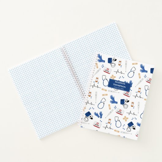 Modernes medizinisches Krankenpflegemuster Notizblock (Innenseite)