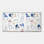 Modernes medizinisches Krankenpflegemuster Schreibtischunterlage (Vorderseite)
