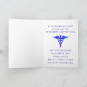 Modernes medizinisches Personal für Helle Sky Dank Dankeskarte (Innenseite)