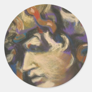 Modernes Medusa-Sticker Runder Aufkleber