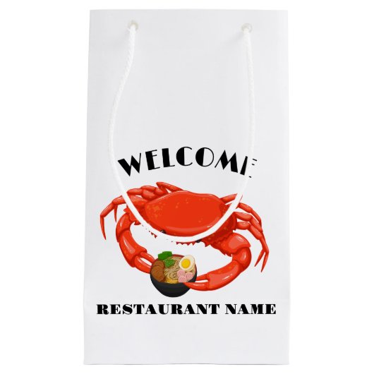 Modernes Meeresfrüchte-Willkommen Roter individuel Kleine Geschenktüte (Vorderseite)