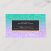 Modernes Meerjungfrau-Glitter Chic ombre Make-up Visitenkarte (Rückseite)