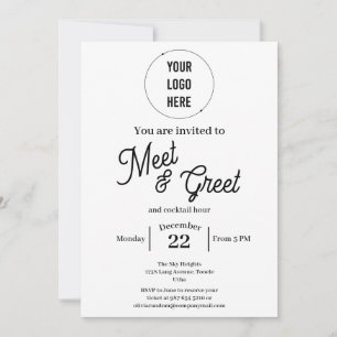 Modernes Meeting und Begrüßung Business minimalist Einladung
