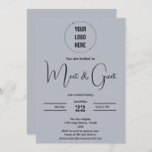 Modernes Meeting und Begrüßung minimalistischer Bu Einladung (Vorne/Hinten)