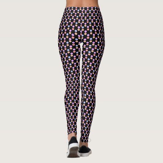 Modernes, mehrfarbiges geometrisches Muster Leggings (Rückseite)