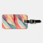 Modernes mehrfarbiges Muster 2 Gepäckanhänger (Vorderseite horizontal)