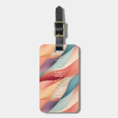 Modernes mehrfarbiges Muster 2 Gepäckanhänger (Vorderseite vertikal)