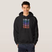 Modernes, mehrfarbiges Textdesign Hoodie (Vorne ganz)