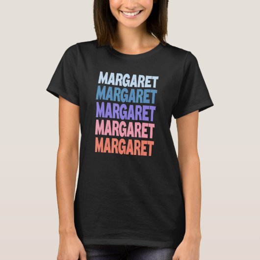 Modernes, mehrfarbiges Textrand T-Shirt (Vorderseite)