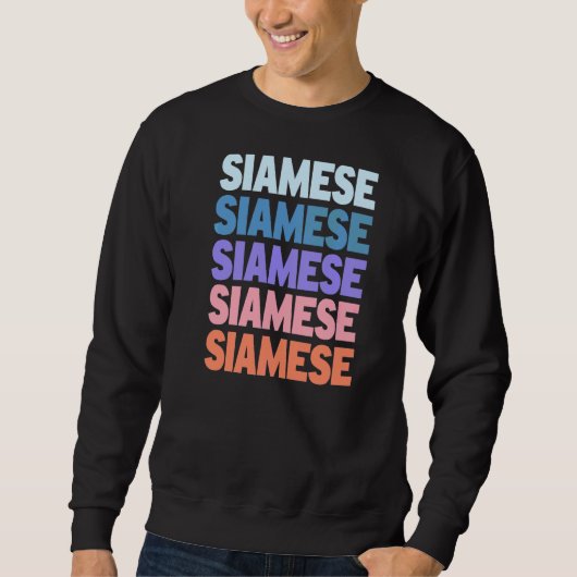 Modernes, mehrfarbiges Textsymbol Sweatshirt (Vorderseite)