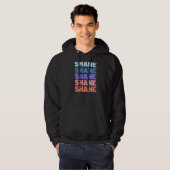 Modernes, mehrfarbiges Textsystem Hoodie (Vorne ganz)