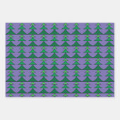 Modernes mehrfarbiges X-mas Baummuster Geschenkpapier Set (Vorderseite 2)