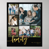 Modernes mehrsprachiges Collage-Familienskript mit Foliendrucke (Vorderseite)