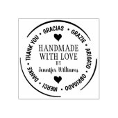 Modernes mehrsprachiges Dankeschön an Sie, handgef Gummistempel (Prägung)