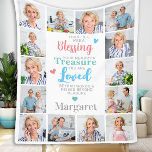 Modernes Memorial 14 Erinnerung an Fotocollage Fleecedecke