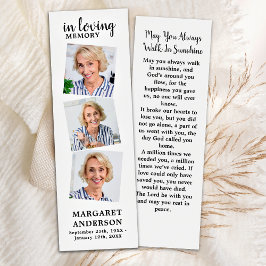 Modernes Memorial 3 Foto Beerdigung Gedicht Leseze