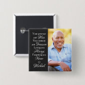 Modernes Memorial Beileid Erinnerung Foto Button (Vorne & Hinten)